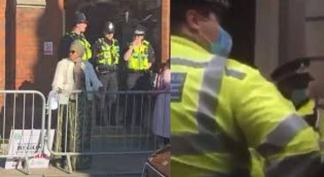 one dey protest against tinubu. another group dey sing on your mandate. he almost got himself arrested.