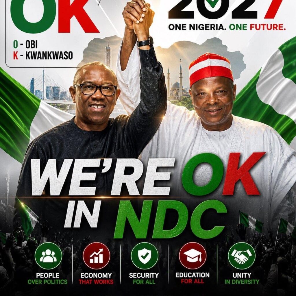 NDC becomes the Fastest Growing Political Party in Africa as Peter Obi, Kwnkwaso Join the Party with  a total Membership of 9.1 Million