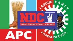 There’s an impostor herae. We elected him under Labour Party, he left us to APC and when they denied him ticket, he quickly joined NDC.
