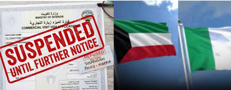 JUST IN: Nigeria Hit by Fresh Gulf Restriction as Kuwait Halts All Visa Issuances