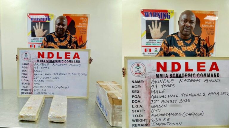 49-Year-Old Suspected Dr¥g Tr@fficker Arrested With 47,200 ‘Jihadi Dr¥g’ Pills As NDLEA Seizes 3.9 Million Opi%d Tablets Worth ₦6.2BN In Lagos