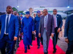 VIDEO: Nigerians Jubilate as President Tinubu Ends Working Vacation in Paris as He Returns Home to Resume Official Duties